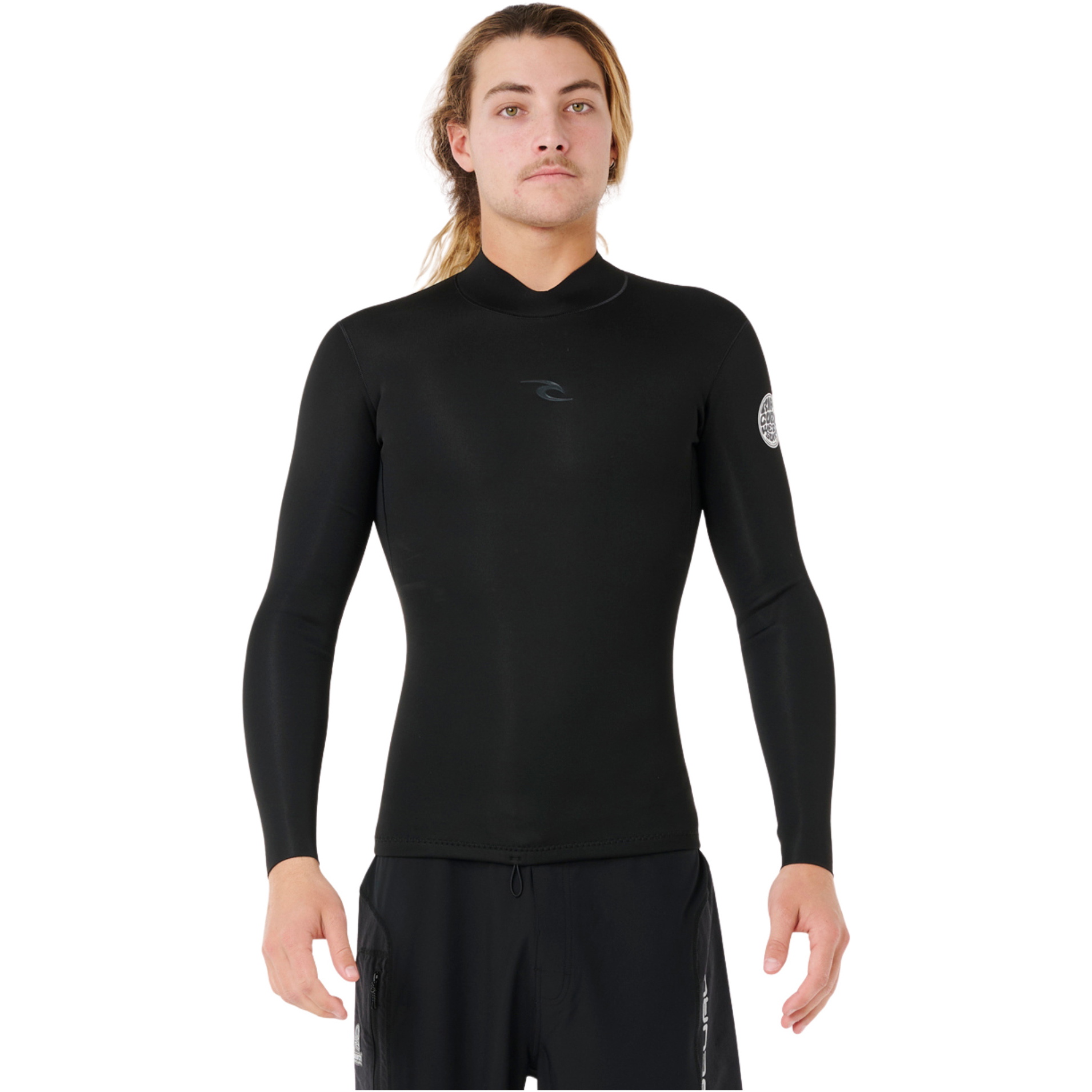 2026 Rip Curl Herre Dawn Patrol 1.5mm Langærmet Jakke 12GMWJ - Black